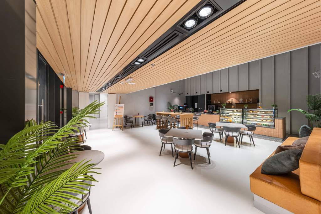 Co-working space's cafe in Downtown Dubai