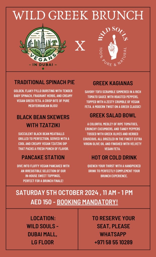 Vegan brunch in Downtown Dubai