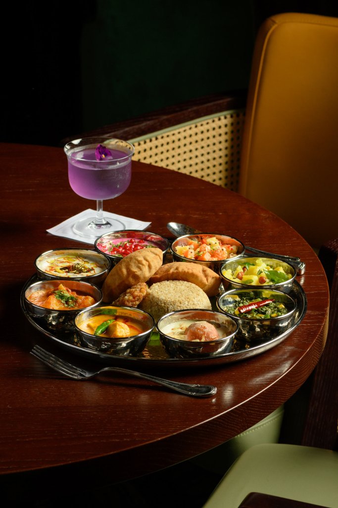 Navratri thali at Jamavar