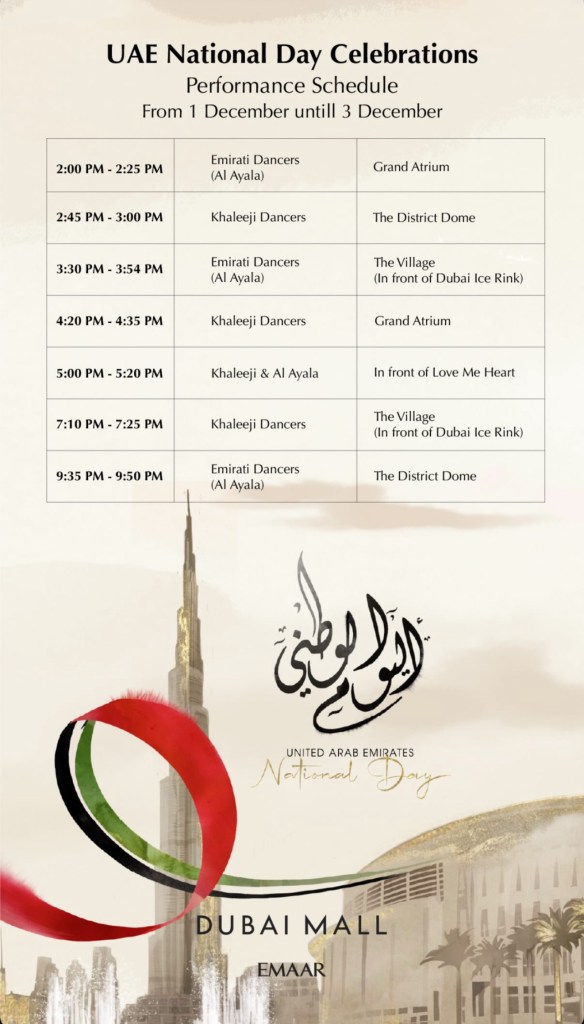UAE National Day 2025 at Dubai Mall
